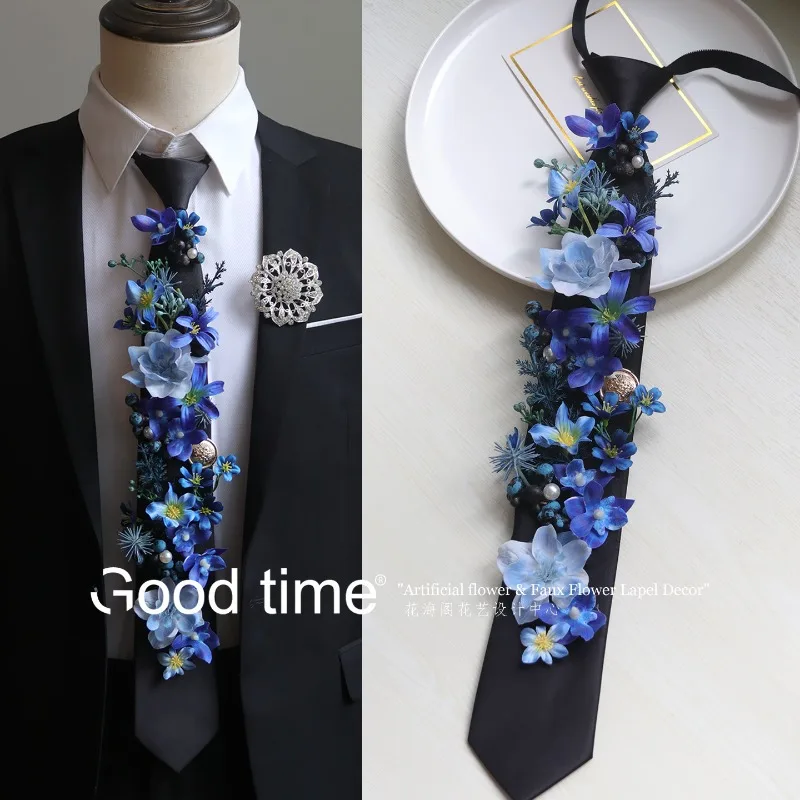 Men'S Grooming Wedding Day - Tie flower simulation flower, boy group