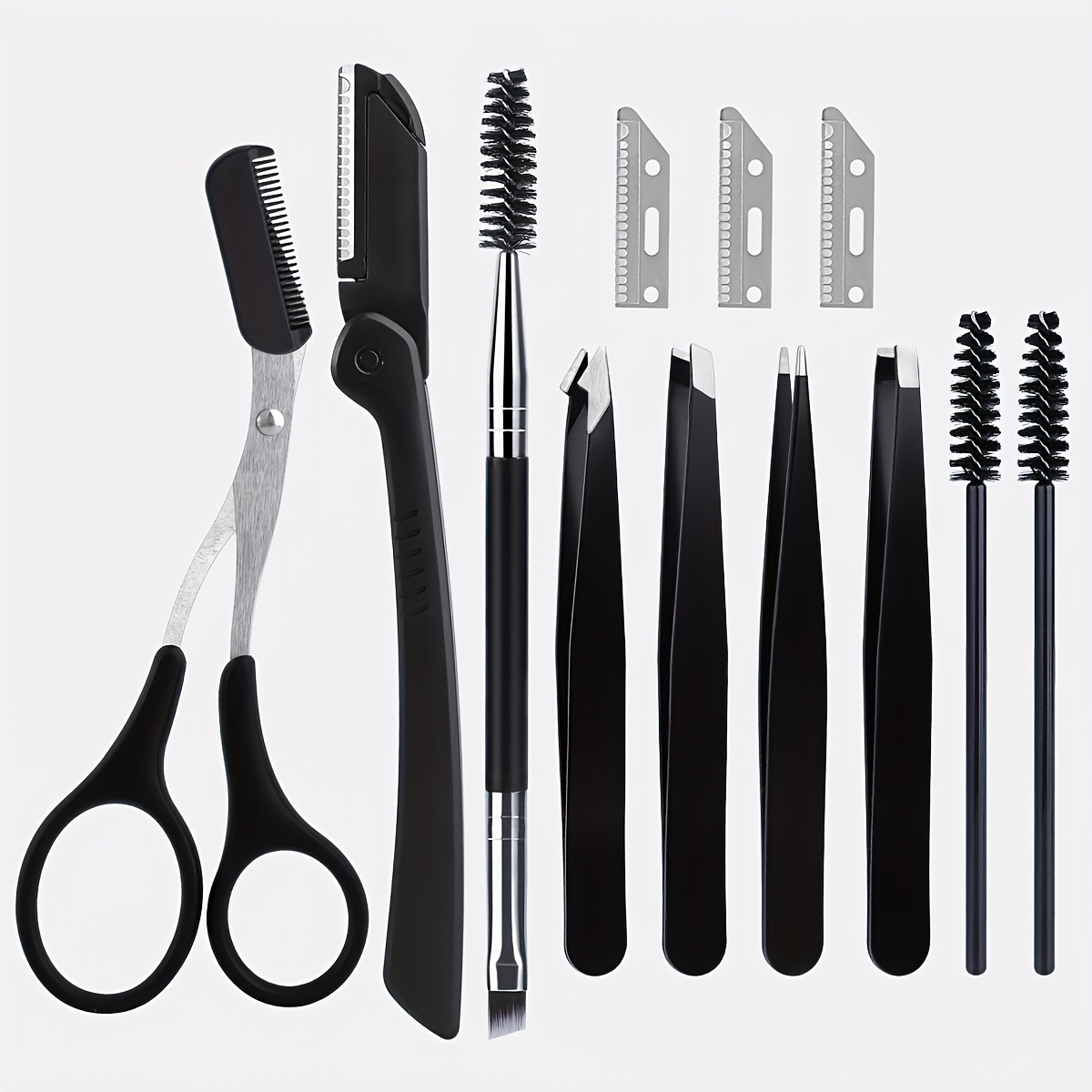 8pcs Stainless Steel Eyebrow G - Mens Grooming Kit Bag recension och pris