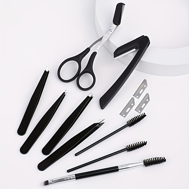 8pcs Stainless Steel Eyebrow G - Mens Grooming Kit Bag recension och pris