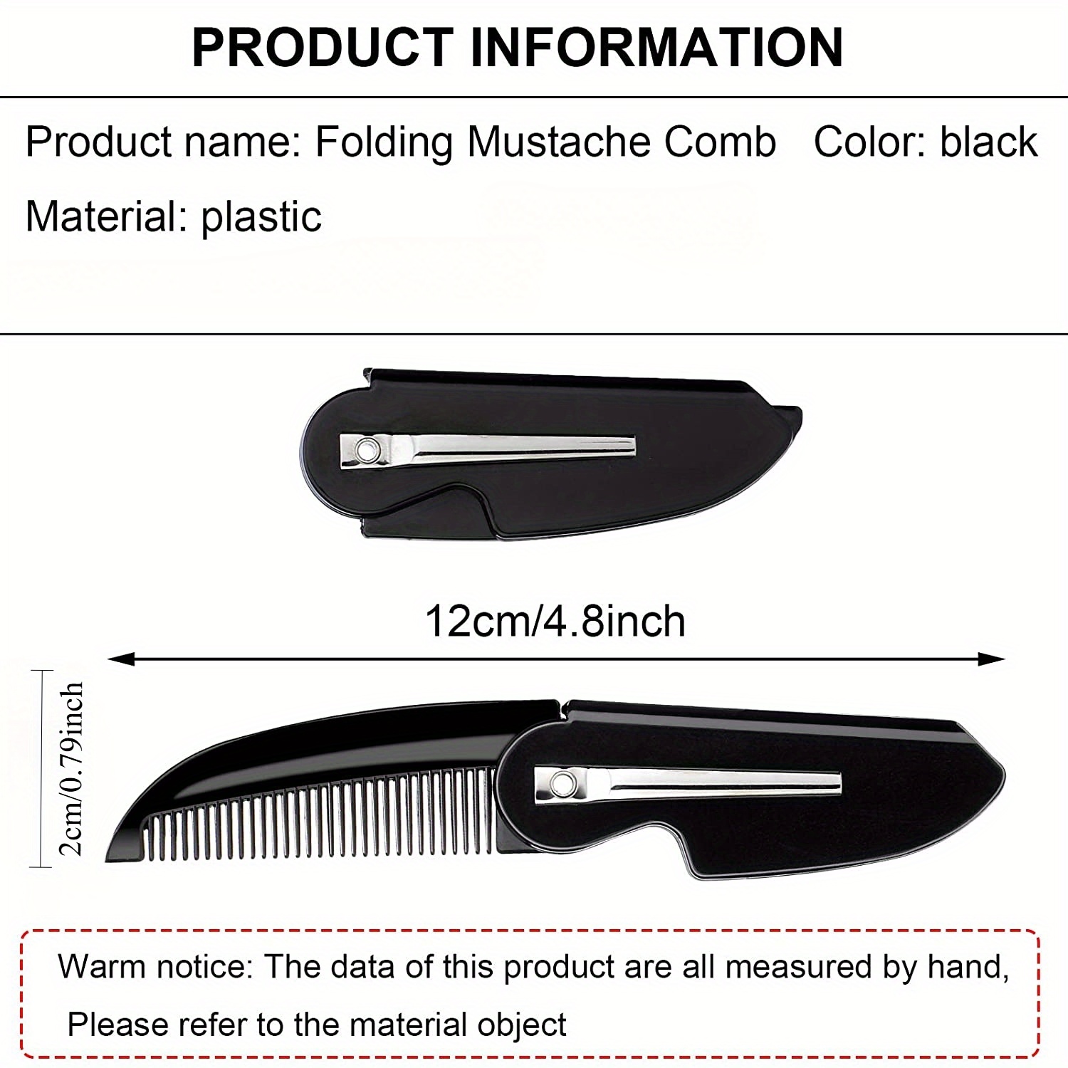 1pc Folding Beard Comb Mustach - Men'S Grooming Essentials recension och pris