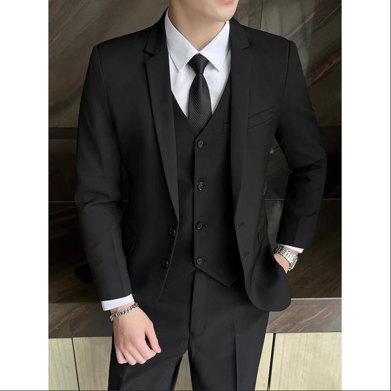 Men's Solid Color Business Sui - Men'S Grooming Trends recension och pris
