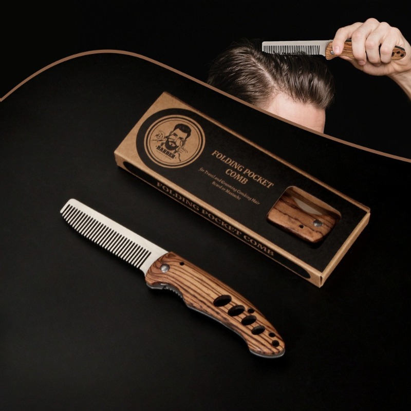 Solid Wood & Metal Folding Bea - Mens Grooming Kit Bag recension och pris