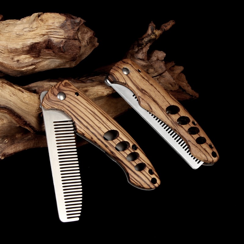 Solid Wood & Metal Folding Bea - Mens Grooming Kit Bag recension och pris