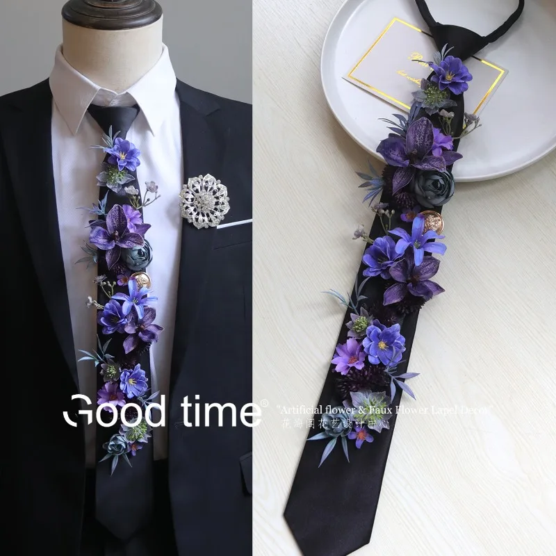 Tie flower simulation flower,  - Men'S Grooming Wedding Day recension och pris