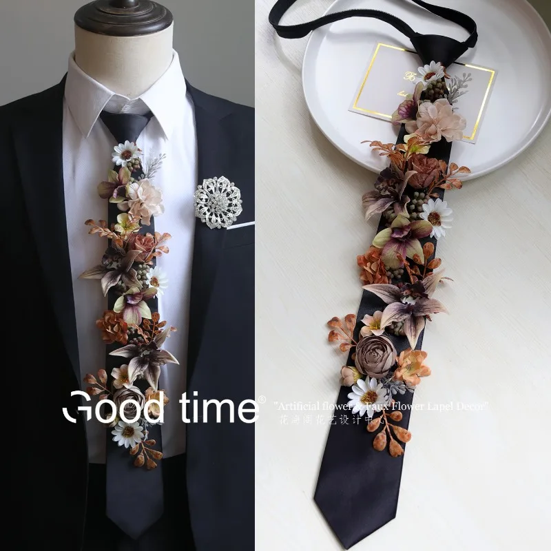 Tie flower simulation flower,  - Men'S Grooming Wedding Day recension och pris