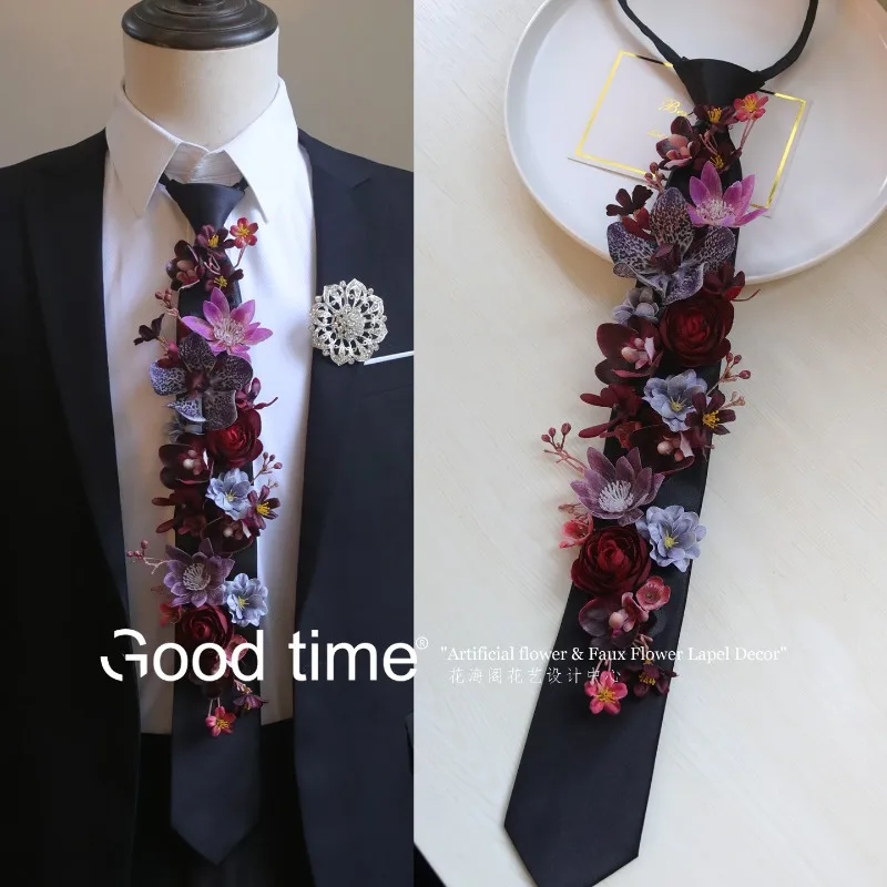 Tie flower simulation flower,  - Men'S Grooming Wedding Day recension och pris