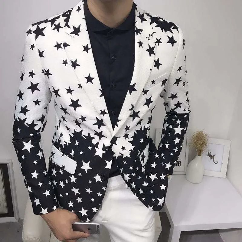 Star Print Slim Fit Blazers 20 - Men'S Grooming Club recension och pris