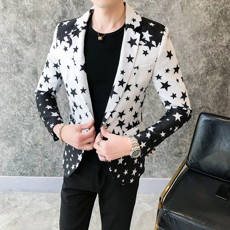 Star Print Slim Fit Blazers 20 - Men'S Grooming Club recension och pris
