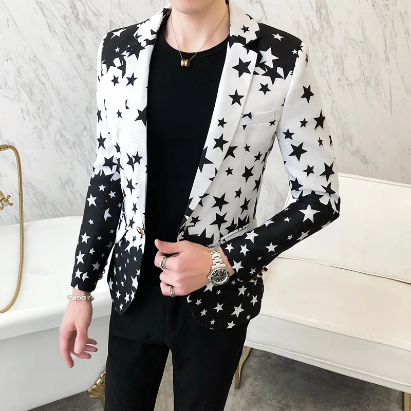 Star Print Slim Fit Blazers 20 - Men'S Grooming Club recension och pris