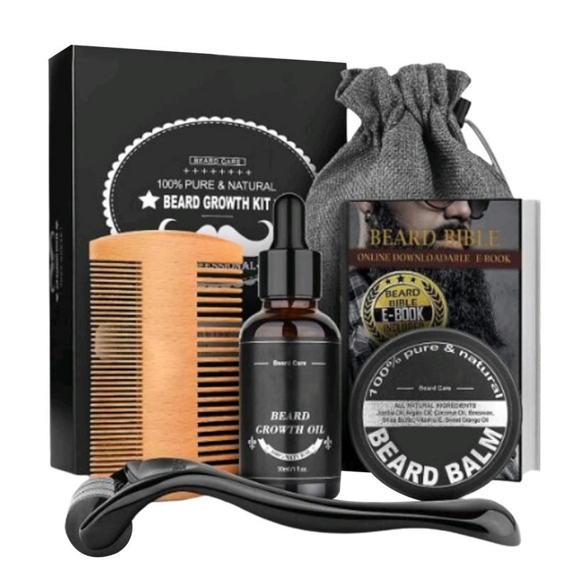 5pcs Men Beard Barba Grooming  - Mens Grooming Kit Bag recension och pris