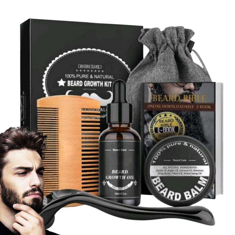 5pcs Men Beard Barba Grooming  - Mens Grooming Kit Bag recension och pris