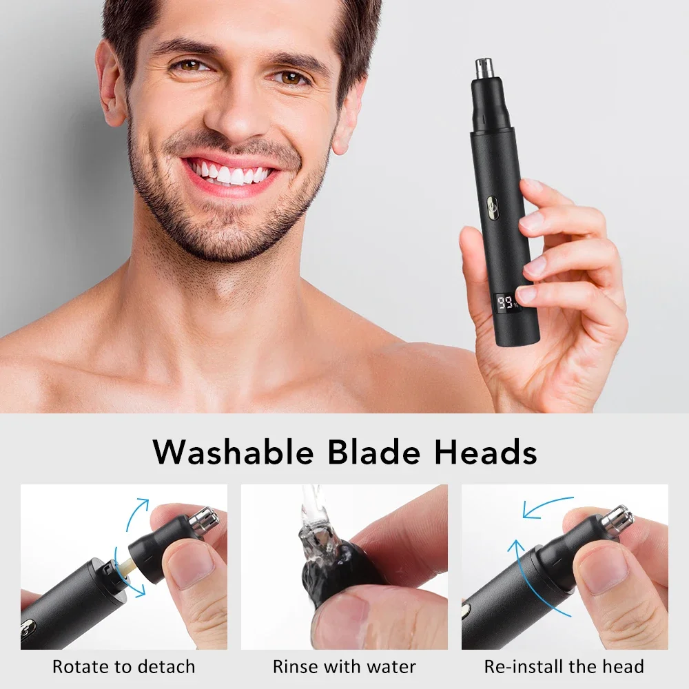 Nose Hair Trimmer for Men 3 in - Mens Grooming Kit Bag recension och pris